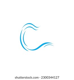 Water wave icon vector illustration design logo