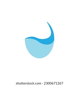 Logo de diseño de ilustraciones de vectores de ondas de agua