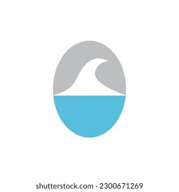 Water wave icon vector illustration design logo