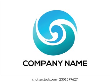 Water wave icon vector illustration design logo
