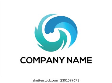 Water wave icon vector illustration design logo