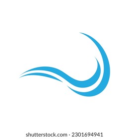 Water wave icon vector illustration design logo