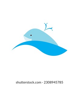 Logo de diseño de ilustraciones de vectores de ondas de agua