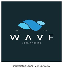 Water wave icon vector illustration design logo