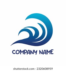 Water wave icon vector illustration design logo