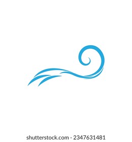 Water wave icon vector illustration design logo
