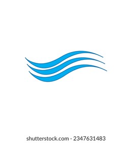 Logo de diseño de ilustraciones de vectores de ondas de agua
