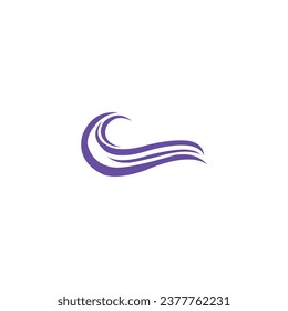 Logo de diseño de ilustraciones de vectores de ondas de agua