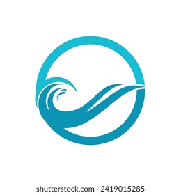 Vektorgrafik-Logo der Wasserwelle
