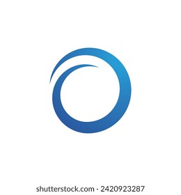 Logo de diseño de ilustraciones de vectores de ondas de agua