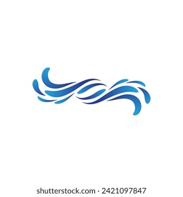 Water wave icon vector illustration design logo