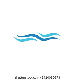Logo de diseño de ilustraciones de vectores de ondas de agua