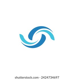 Water wave icon vector illustration design logo
