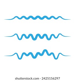 Wasser-Welle-Symbol Vektor-Illustration Design-Logo