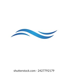 Water wave icon vector illustration design logo