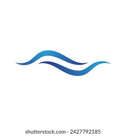 Water wave icon vector illustration design logo
