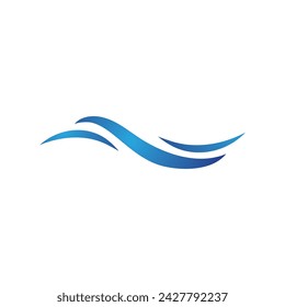 Water wave icon vector illustration design logo