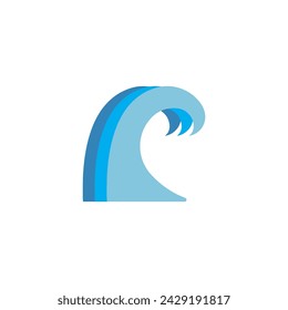 Icono de onda de agua ilustración vectorial logo de diseño
