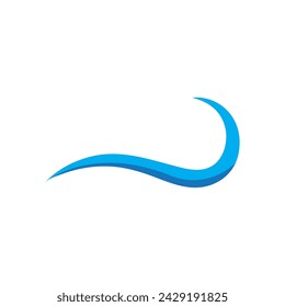 Water wave icon vector illustration design logo
