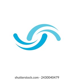 Water wave icon vector illustration design logo
