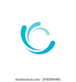 Water wave icon vector illustration design logo