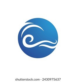Icono de onda de agua ilustración vectorial logo de diseño