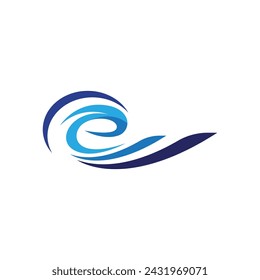Icono de onda de agua ilustración vectorial logo de diseño