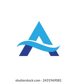 Water wave icon vector illustration design logo