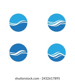 Icono de onda de agua ilustración vectorial logo de diseño