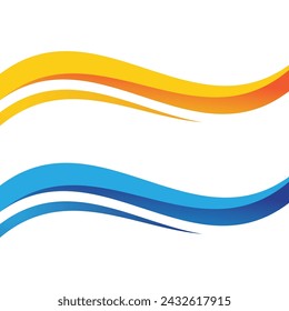 Icono de onda de agua ilustración vectorial logo de diseño
