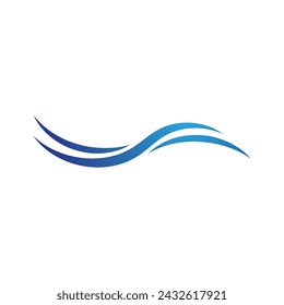 Wasser-Welle-Symbol Vektor-Illustration Design-Logo