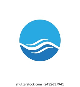 Icono de onda de agua ilustración vectorial logo de diseño