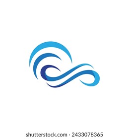 Icono de onda de agua ilustración vectorial logo de diseño
