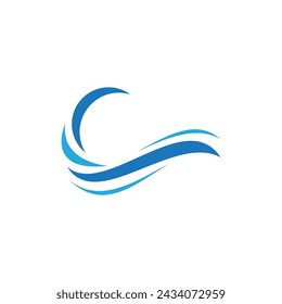 Icono de onda de agua ilustración vectorial logo de diseño