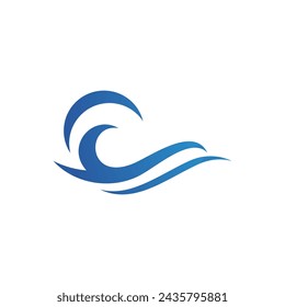 Wasser-Welle-Symbol Vektor-Illustration Design-Logo
