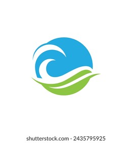 Icono de onda de agua ilustración vectorial logo de diseño