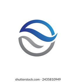 Water wave icon vector illustration design logo