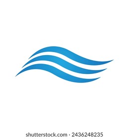 Wasser-Welle-Symbol Vektor-Illustration Design-Logo