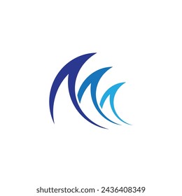 Icono de onda de agua ilustración vectorial logo de diseño