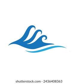 Water wave icon vector illustration design logo