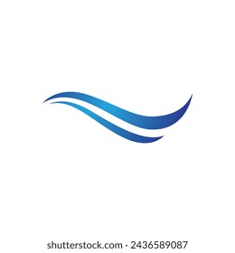 Water wave icon vector illustration design logo