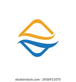 Icono de onda de agua ilustración vectorial logo de diseño
