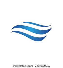 Water wave icon vector illustration design logo