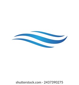 Water wave icon vector illustration design logo