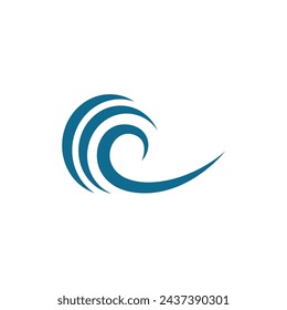 Water wave icon vector illustration design logo