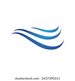 Icono de onda de agua ilustración vectorial logo de diseño
