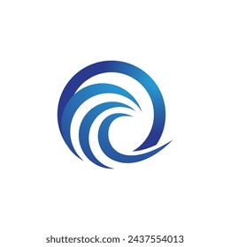 Water wave icon vector illustration design logo