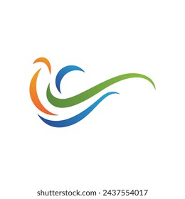 Water wave icon vector illustration design logo