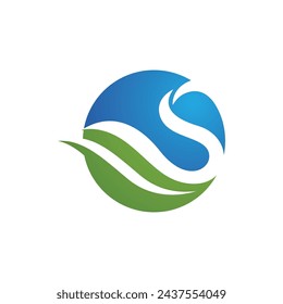 Wasser-Welle-Symbol Vektor-Illustration Design-Logo