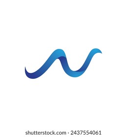 Water wave icon vector illustration design logo